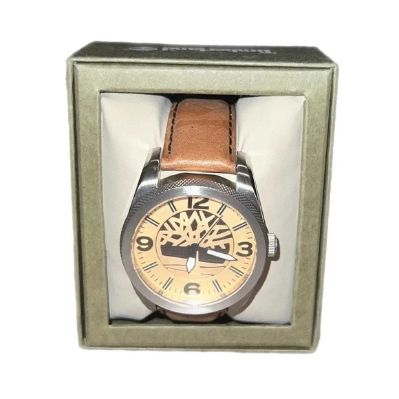Timberland Men's Watch Bolton Leather Strap New In Box - Picture 2 of 5